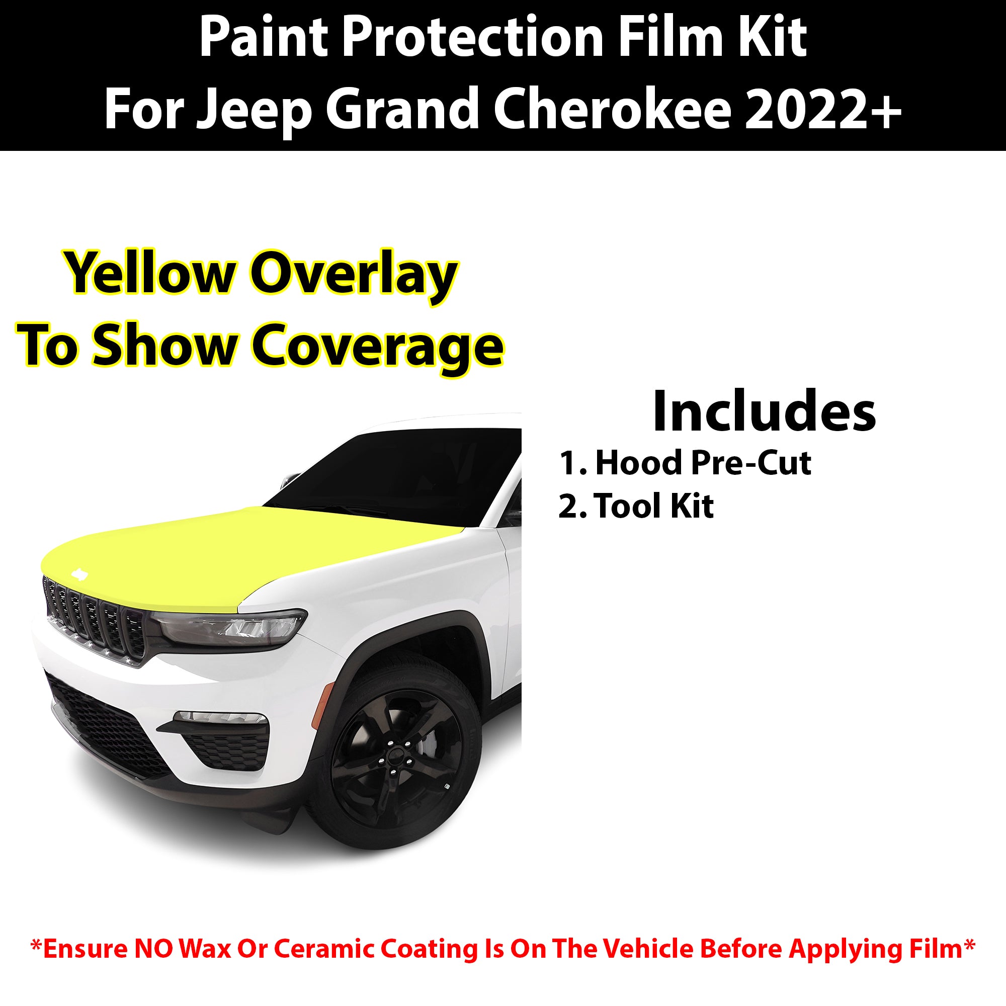 Fits Jeep Grand Cherokee (Laredo/Altitude/Limited) 2022+ Precut Premium Paint Protection Film Clear Bra PPF Decal Film Kit Cover - Bogar Tech Designs