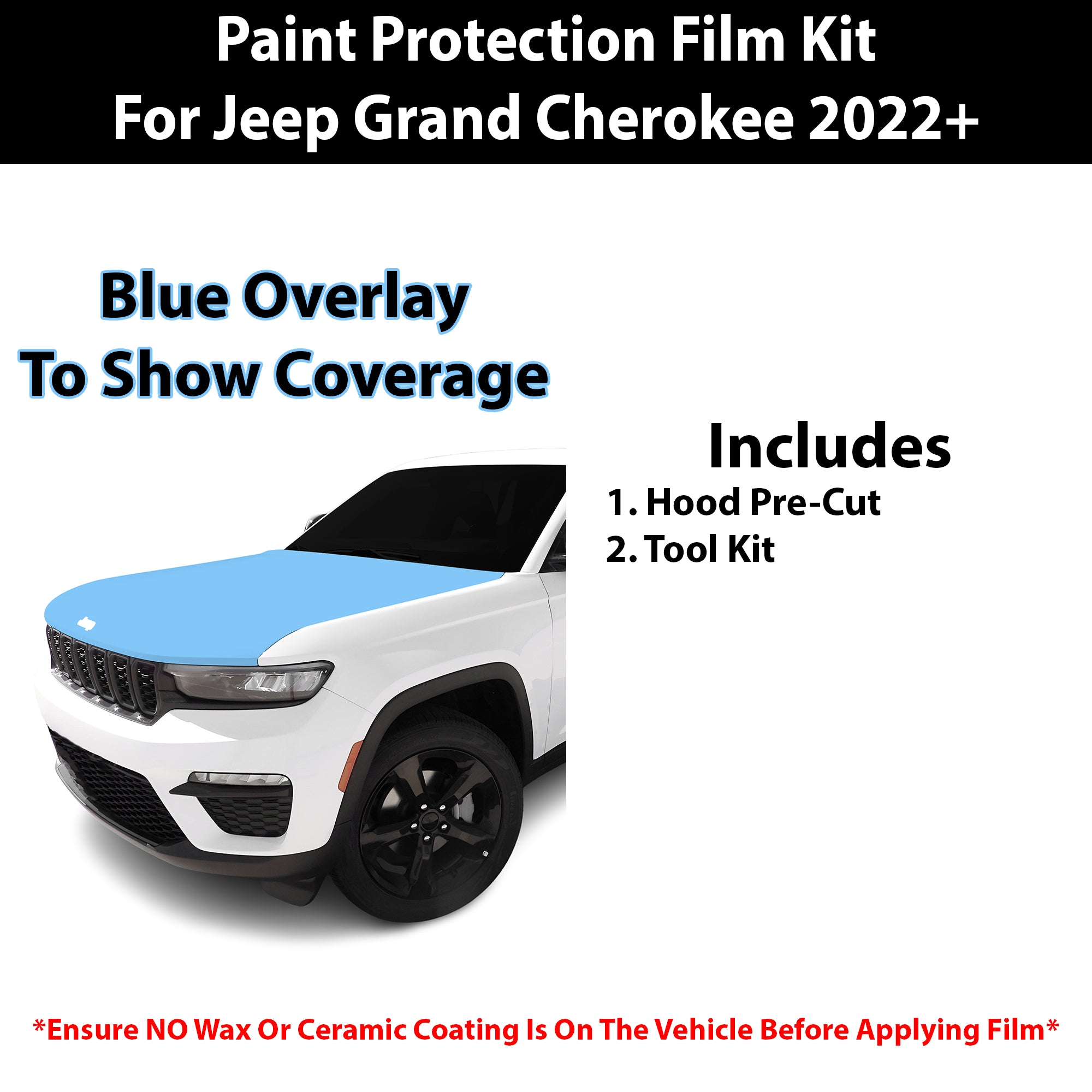 Fits Jeep Grand Cherokee (Laredo/Altitude/Limited) 2022+ Precut Premium Paint Protection Film Clear Bra PPF Decal Film Kit Cover - Bogar Tech Designs