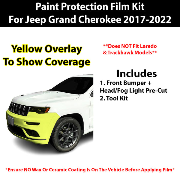 Fits Jeep Grand Cherokee 2017-2022 Precut Premium Paint Protection Film Clear Bra PPF Decal Film Kit