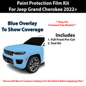 Fits Jeep Grand Cherokee (Overland) 2022+ Precut Premium Paint Protection Film Clear Bra PPF Decal Film Kit