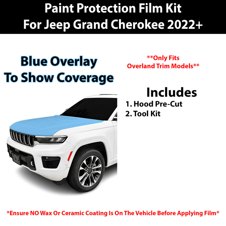 Fits Jeep Grand Cherokee (Overland) 2022+ Precut Premium Paint Protection Film Clear Bra PPF Decal Film Kit - Bogar Tech Designs