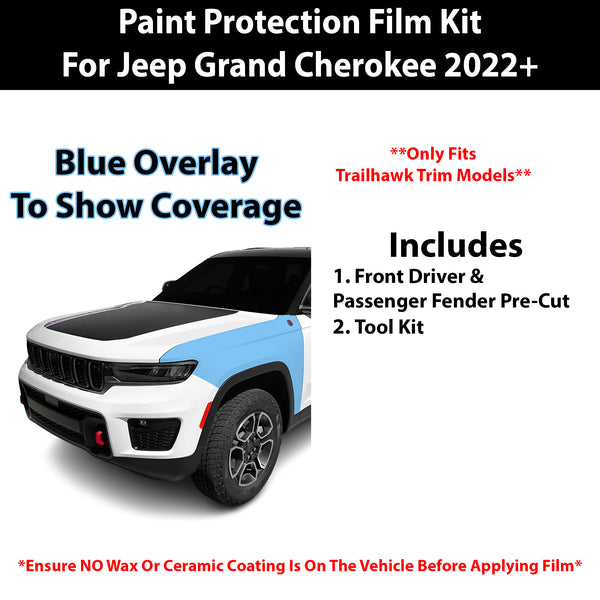 Fits Jeep Grand Cherokee Trailhawk 2022+ Precut Premium Paint Protection Film Clear Bra PPF Decal Film Kit