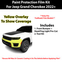 Fits Jeep Grand Cherokee Trailhawk 2022+ Precut Premium Paint Protection Film Clear Bra PPF Decal Film Kit