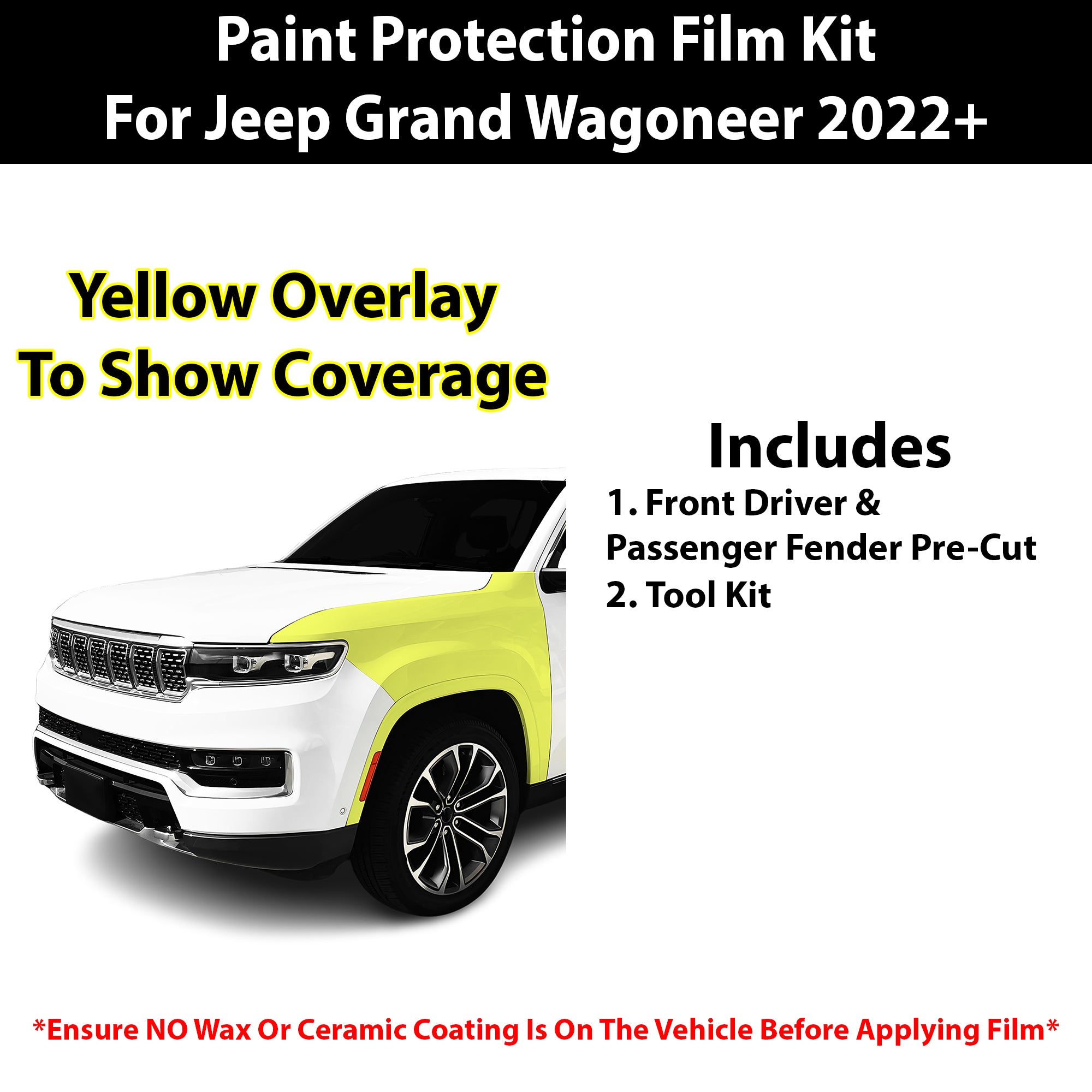Fits Jeep Grand Wagoneer 2022+ Precut Premium Paint Protection Film Clear Bra PPF Decal Film Kit - Bogar Tech Designs