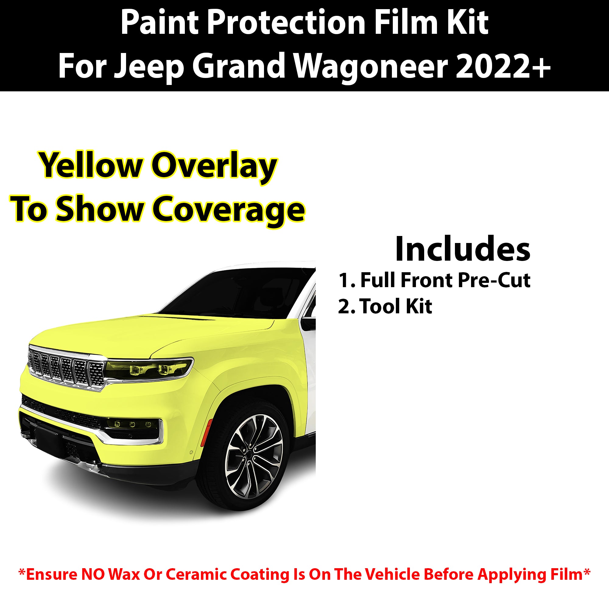 Fits Jeep Grand Wagoneer 2022+ Precut Premium Paint Protection Film Clear Bra PPF Decal Film Kit - Bogar Tech Designs