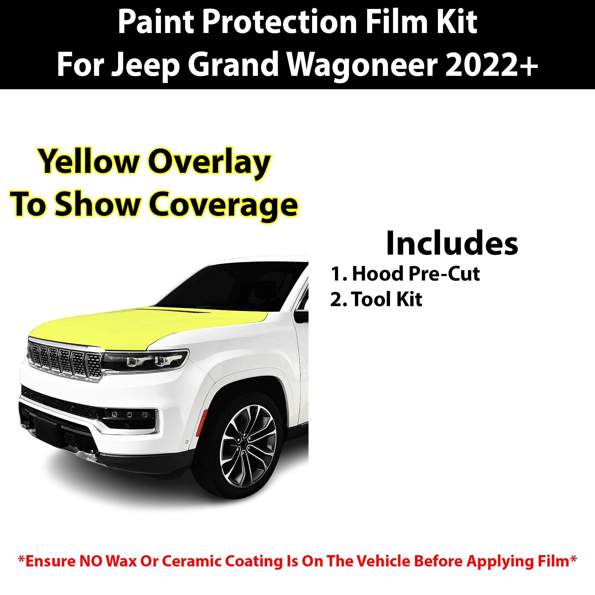 Fits Jeep Grand Wagoneer 2022+ Precut Premium Paint Protection Film Clear Bra PPF Decal Film Kit - Bogar Tech Designs