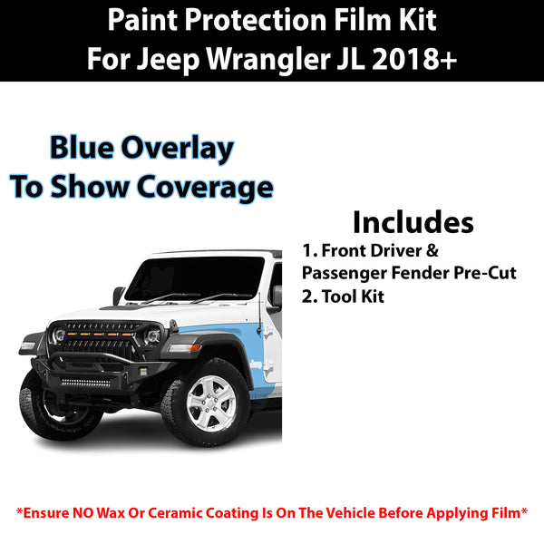 Fits Jeep Wrangler JL (Sport/ Sport S) 2018+ Precut Premium Paint Protection Film Clear Bra PPF Decal Film Kit