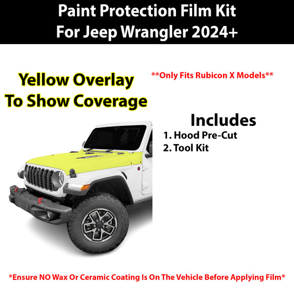 Fits Jeep Wrangler (Rubicon X) 2024+ Precut Premium Paint Protection Film Clear Bra PPF Decal Film Kit