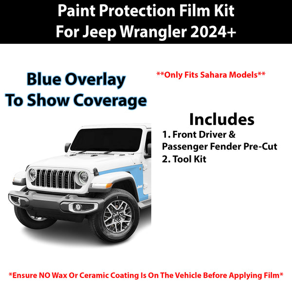 Fits Jeep Wrangler (Sahara) 2024+ Precut Premium Paint Protection Film Clear Bra PPF Decal Film Kit