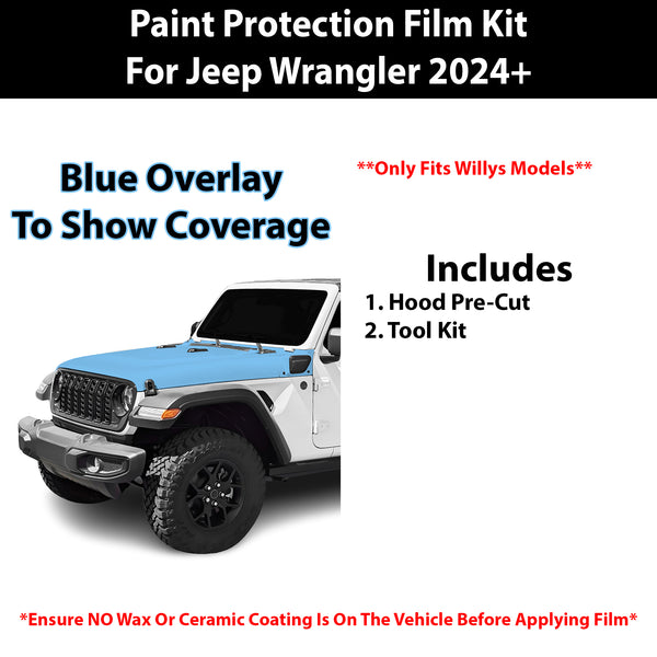 Fits Jeep Wrangler (Willys) 2024+ Precut Premium Paint Protection Film Clear Bra PPF Decal Film Kit