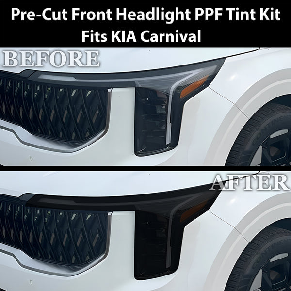 Fits Kia Carnival 2025-2026 Full Headlight Taillight Precut Smoked PPF Tint Kit Film Overlay