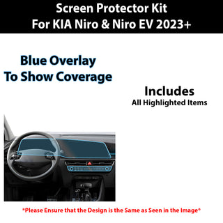 For KIA Niro 2023+ Scratch Resistant Shatter Proof Infotainment Clear Screen Protection Film