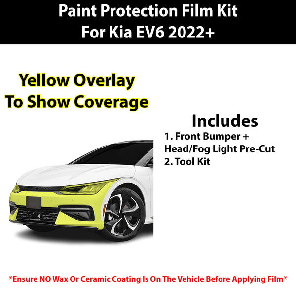 Fits Kia EV6 (GT/ GT-Line) 2022+ Precut Premium Paint Protection Film Clear Bra PPF Decal Film Kit Cover