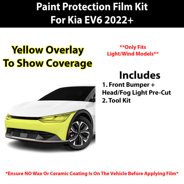 Fits Kia EV6 (Light/ Wind) 2022+ Precut Premium Paint Protection Film Clear Bra PPF Decal Film Kit