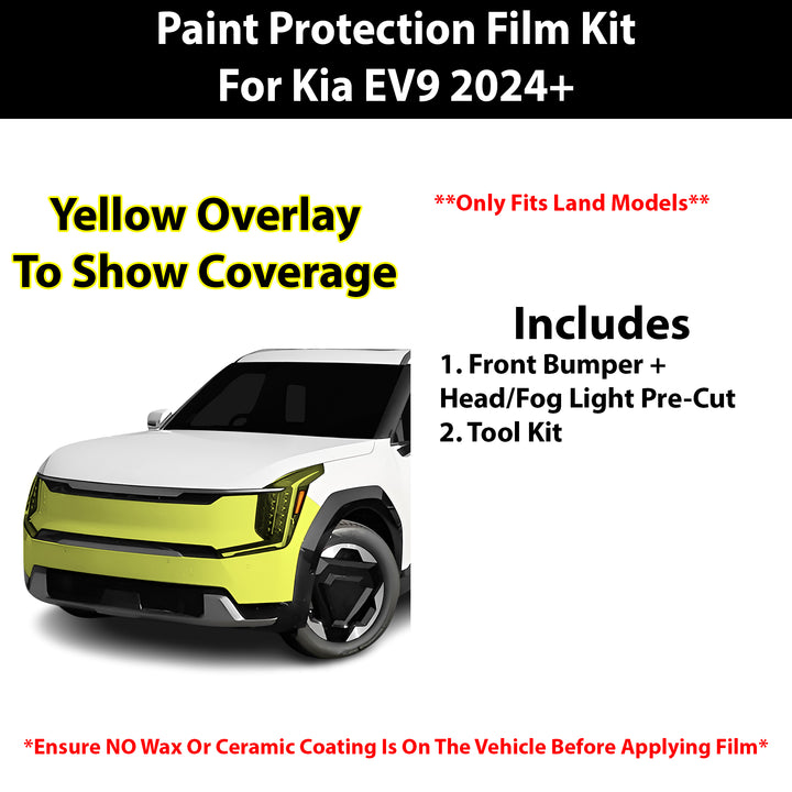 Fits Kia EV9 (Land) 2024+ Precut Premium Paint Protection Film Clear Bra PPF Decal Film Kit - Bogar Tech Designs