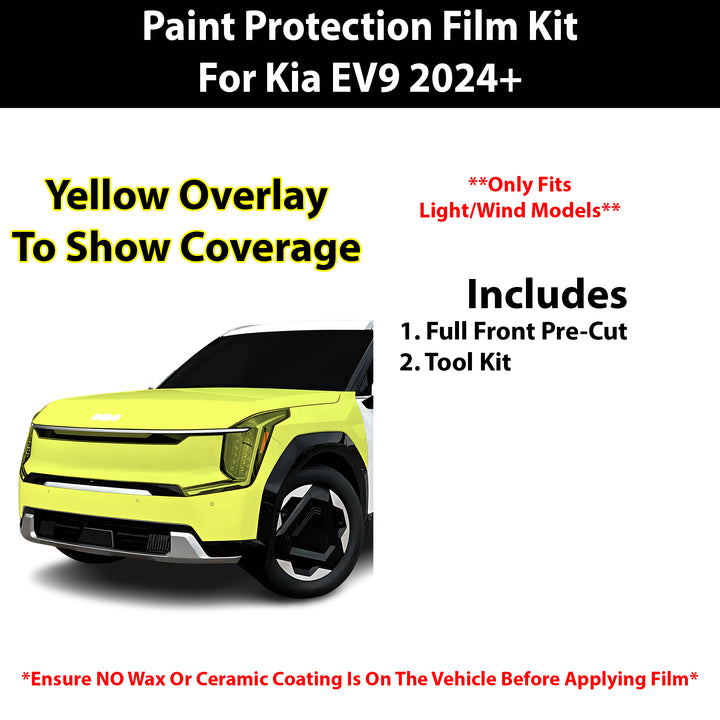 Fits Kia EV9 (Light/Wind) 2024+ Precut Premium Paint Protection Film Clear Bra PPF Decal Film Kit - Bogar Tech Designs