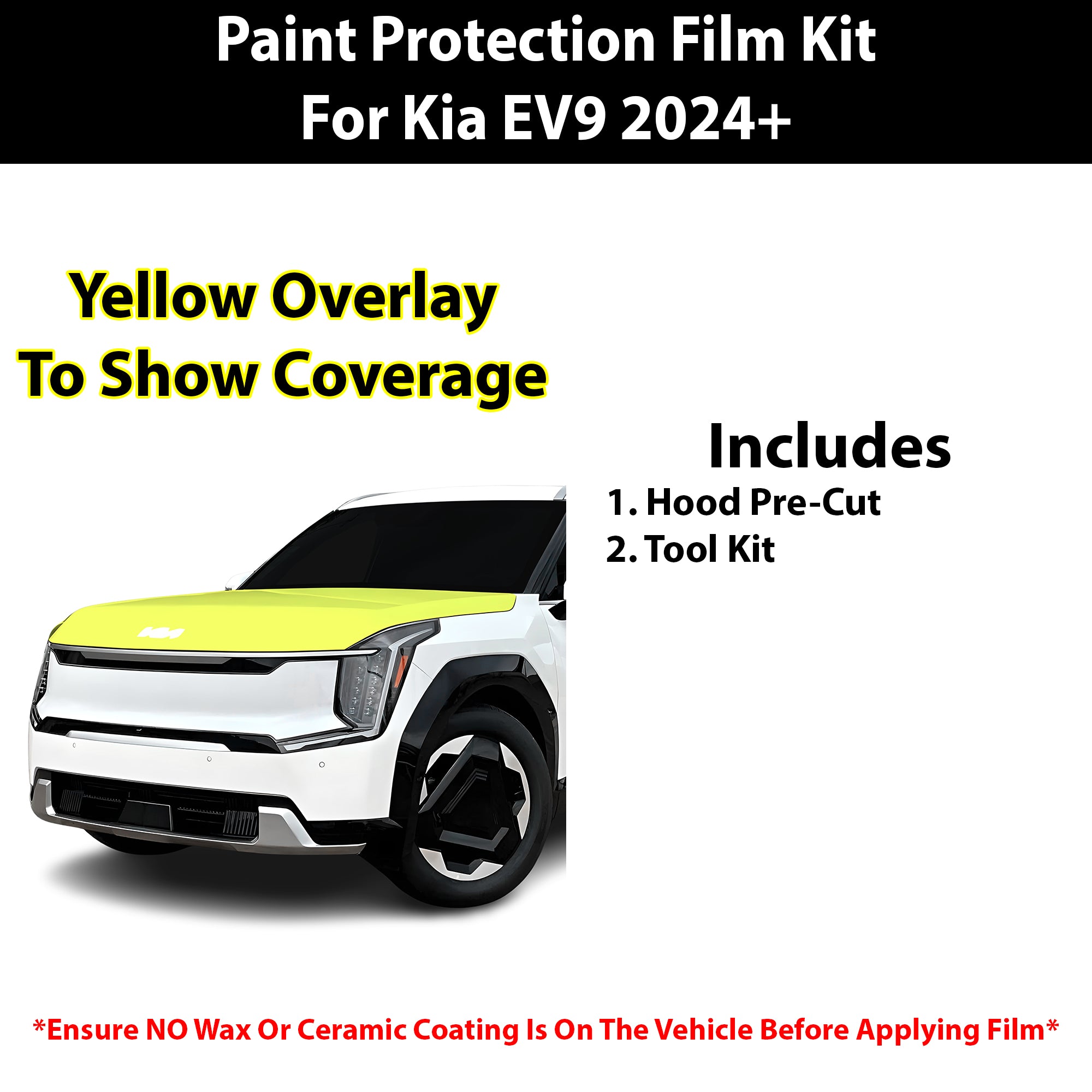 Fits Kia EV9 (Light/Wind) 2024+ Precut Premium Paint Protection Film Clear Bra PPF Decal Film Kit - Bogar Tech Designs