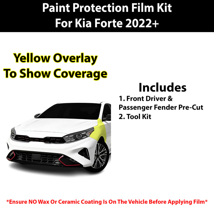 Fits Kia Forte 2022+ Precut Premium Paint Protection Film Clear Bra PPF Decal Film Kit - Bogar Tech Designs