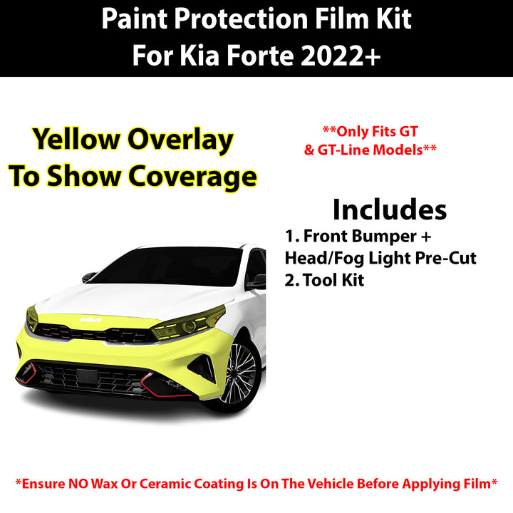 Fits Kia Forte 2022+ Precut Premium Paint Protection Film Clear Bra PPF Decal Film Kit - Bogar Tech Designs