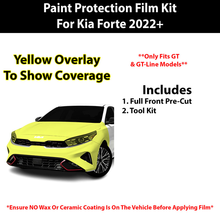 Fits Kia Forte 2022+ Precut Premium Paint Protection Film Clear Bra PPF Decal Film Kit - Bogar Tech Designs
