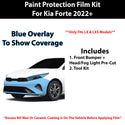 Fits Kia Forte (LX/LXS) 2022+ Precut Premium Paint Protection Film Clear Bra PPF Decal Film Kit Cover