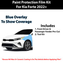 Fits Kia Forte (LX/LXS) 2022+ Precut Premium Paint Protection Film Clear Bra PPF Decal Film Kit Cover