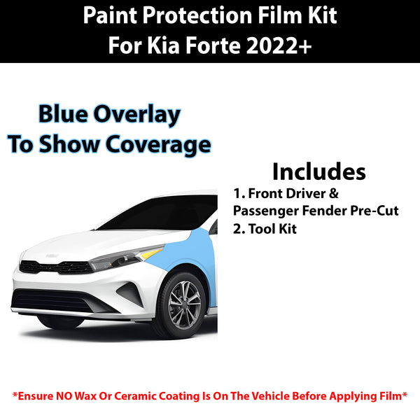 Fits Kia Forte (LX/LXS) 2022+ Precut Premium Paint Protection Film Clear Bra PPF Decal Film Kit Cover