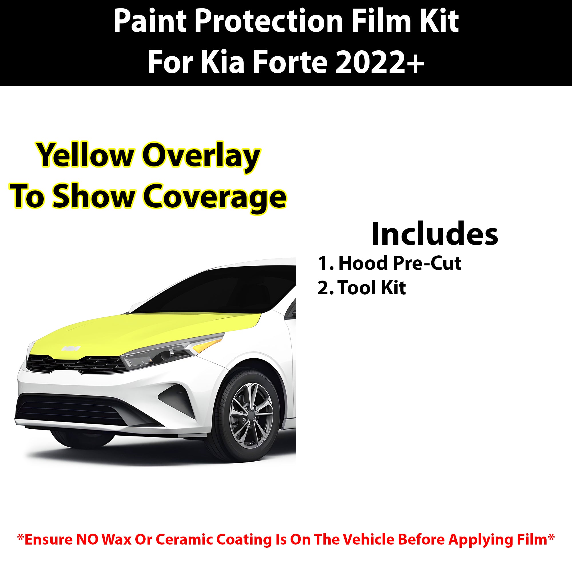 Fits Kia Forte (LX/LXS) 2022+ Precut Premium Paint Protection Film Clear Bra PPF Decal Film Kit Cover - Bogar Tech Designs