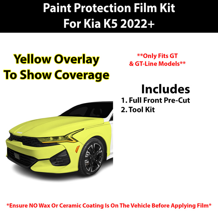 Fits Kia K5 (GT/ GT - Line) 2022+ Precut Premium Paint Protection Film Clear Bra PPF Decal Film Kit - Bogar Tech Designs