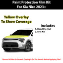 Fits Kia Niro EV 2023+ Precut Premium Paint Protection Film Clear Bra PPF Decal Film Kit