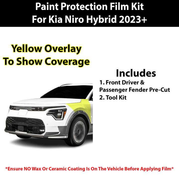 Fits Kia Niro Hybrid (LX/EX) 2023+ Precut Premium Paint Protection Film Clear Bra PPF Decal Film Kit Cover - Bogar Tech Designs