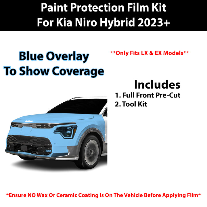 Fits Kia Niro Hybrid (LX/EX) 2023+ Precut Premium Paint Protection Film Clear Bra PPF Decal Film Kit Cover - Bogar Tech Designs