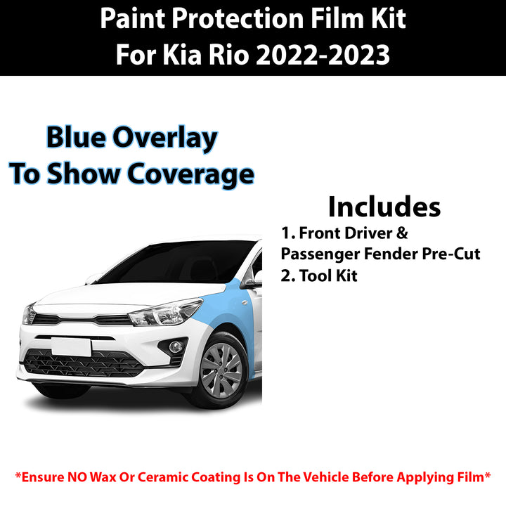 Fits Kia Rio 5 2022 - 2023 Precut Premium Paint Protection Film Clear Bra PPF Decal Film Kit - Bogar Tech Designs