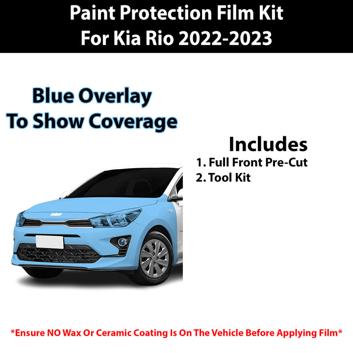 Fits Kia Rio 5 2022 - 2023 Precut Premium Paint Protection Film Clear Bra PPF Decal Film Kit - Bogar Tech Designs