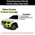 Fits Kia Seltos 2022-2023 Precut Premium Paint Protection Film Clear Bra PPF Decal Film Kit