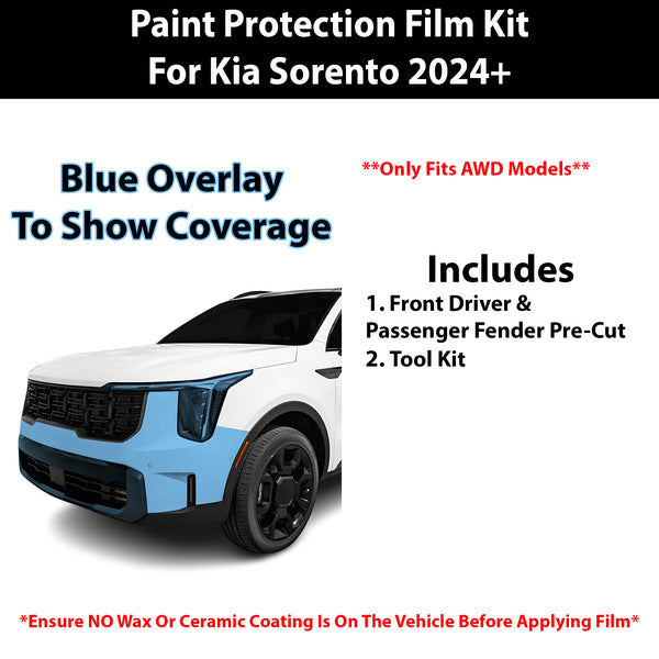 Fits Kia Sorento (AWD Models) 2024+ Precut Premium Paint Protection Film Clear Bra PPF Decal Film Kit Cover