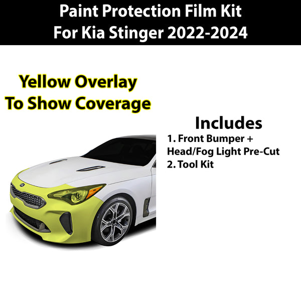 Fits Kia Stinger 2022+ Precut Premium Paint Protection Film Clear Bra PPF Decal Film Kit Cover