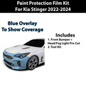 Fits Kia Stinger 2022+ Precut Premium Paint Protection Film Clear Bra PPF Decal Film Kit Cover