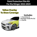 Fits Kia Stinger 2022+ Precut Premium Paint Protection Film Clear Bra PPF Decal Film Kit Cover