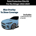 Fits Kia Stinger 2022+ Precut Premium Paint Protection Film Clear Bra PPF Decal Film Kit Cover