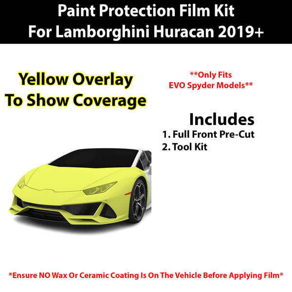 Fits Lamborghini Huracan EVO Spyder 2019+ Precut Premium Paint Protection Film Clear Bra PPF Decal Film Kit Cover