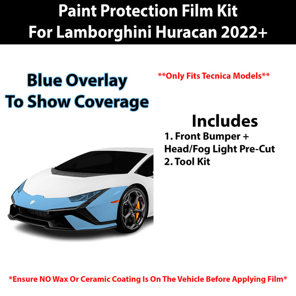 Fits Lamborghini Huracan Tecnica  2022+ Precut Premium Paint Protection Film Clear Bra PPF Decal Film Kit Cover