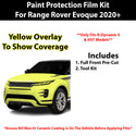 Fits Land Rover Range Rover Evoque 2020+ Precut Premium Paint Protection Film Clear Bra PPF Decal Film Kit Cover