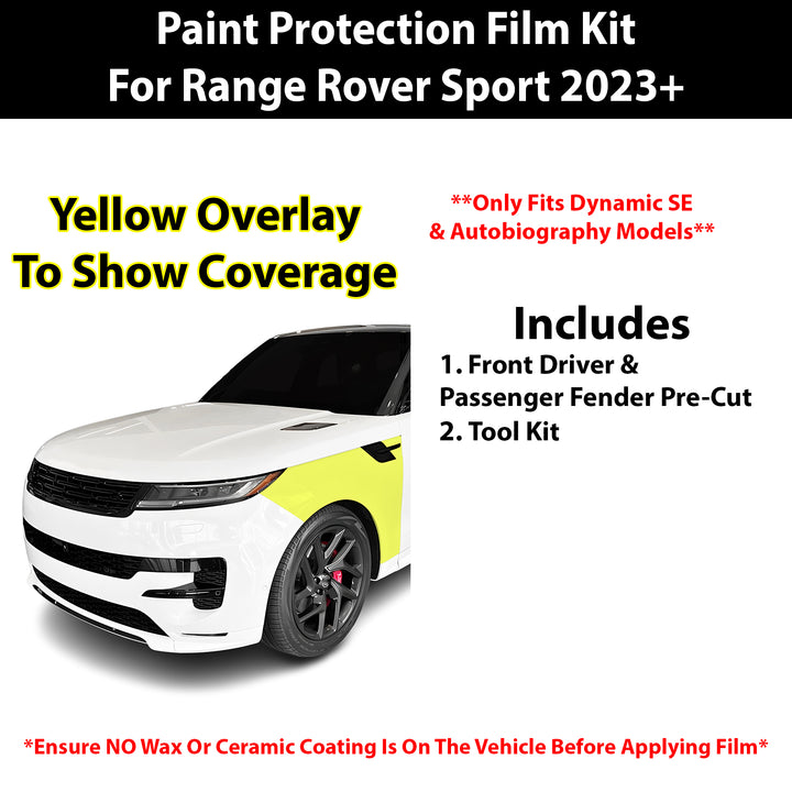 Fits Land Rover Range Rover Sport (Dynamic SE /Autobiography) 2023+ Precut Premium Paint Protection Film Clear Bra PPF Decal Film Kit Cover - Bogar Tech Designs