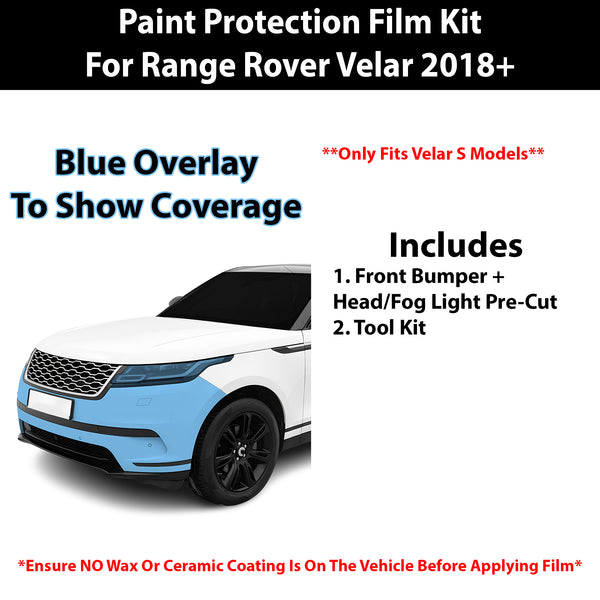 Fits Land Rover Range Rover Velar (S) 2018+ Precut Premium Paint Protection Film Clear Bra PPF Decal Film Kit Cover