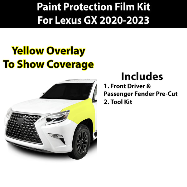 Fits Lexus GX 2020-2023 Precut Premium Paint Protection Film Clear Bra PPF Decal Film Kit Coverage