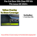 Fits Lexus GX 550 2024+ Precut Door Sill Premium Paint Protection Film PPF Decal Film Kit, Gloss Black Carbon Fiber