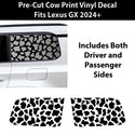 Fits Lexus GX 2024+ Animal Leopard Cheetah Cow Window Vinyl Decal Stickers