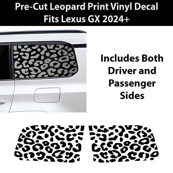 Fits Lexus GX 2024+ Animal Leopard Cheetah Cow Window Vinyl Decal Stickers