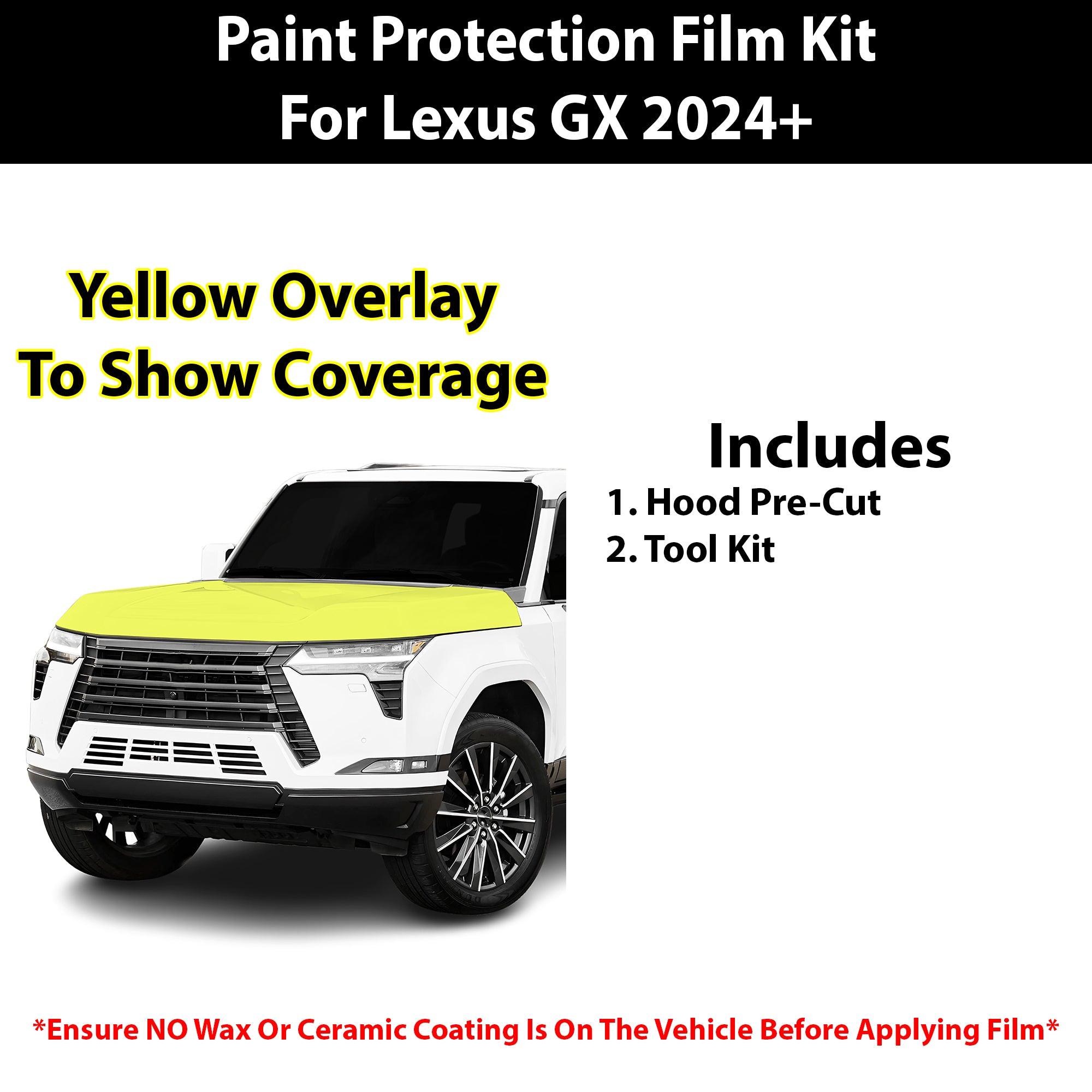 Fits Lexus GX 550 2024+ Precut Premium Paint Protection Film Clear Bra PPF Decal Film Kit Cover - Bogar Tech Designs